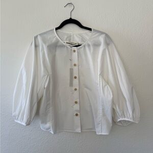 Caron Callahan Women's White Button-Up Eva Blouse